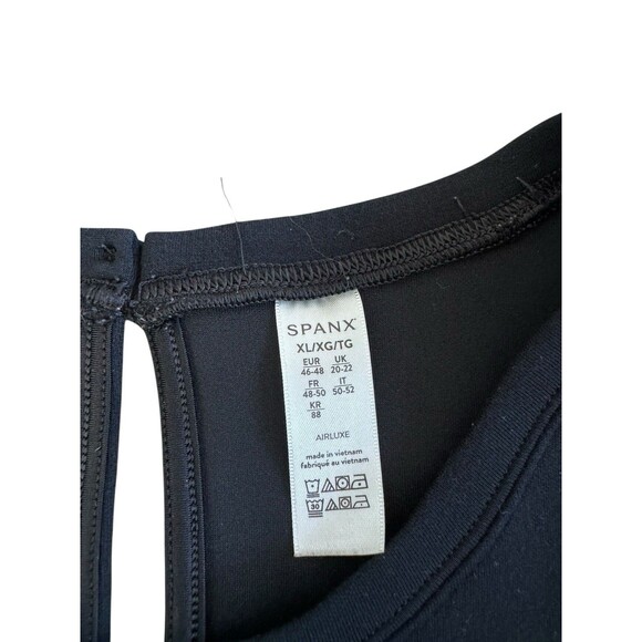 Spanx Airessentials Women’s Short Sleeve Jumpsuit Size XL Black Athleisure - Picture 6 of 6